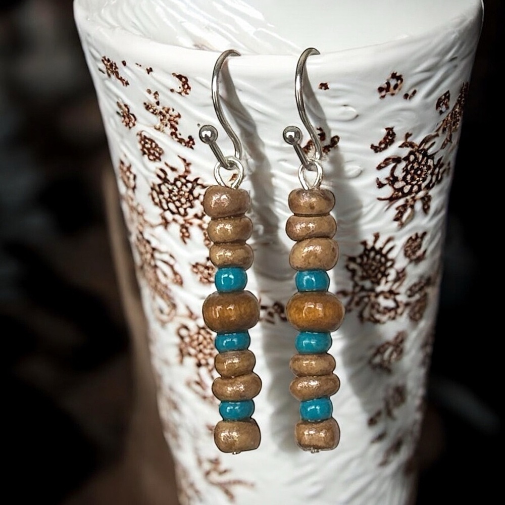 5 For $25💫Boho Style Wooden Bead Dangles